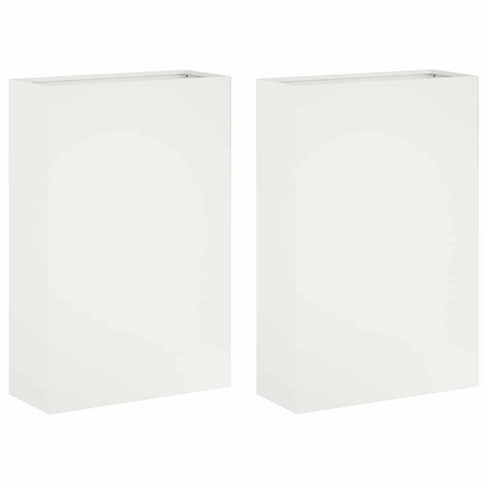Vază pentru Grădină 2 buc. Alb 50 x 20 x 75 cm WALTI