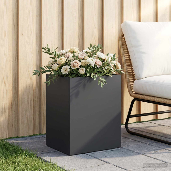 Vază pentru Grădină Negru 40 x 30 x 40 cm Oțel laminat la rece WALTI
