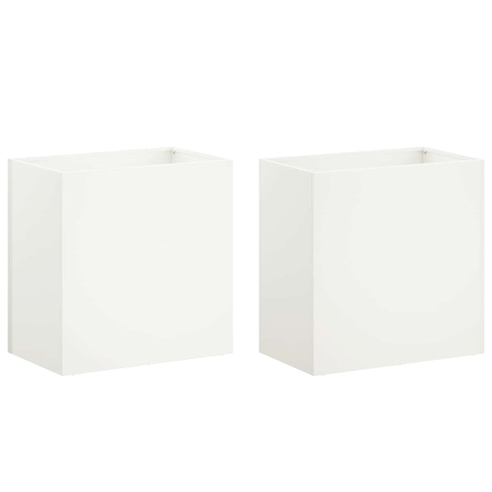 Vază pentru Grădină 2 buc. Alb 50 x 30 x 40 cm - WALTI WALTI