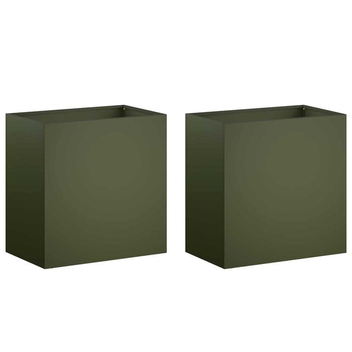 Vază pentru Grădină 2 buc. Verde măsliniu 50 x 30 x 50 cm - WALTI WALTI