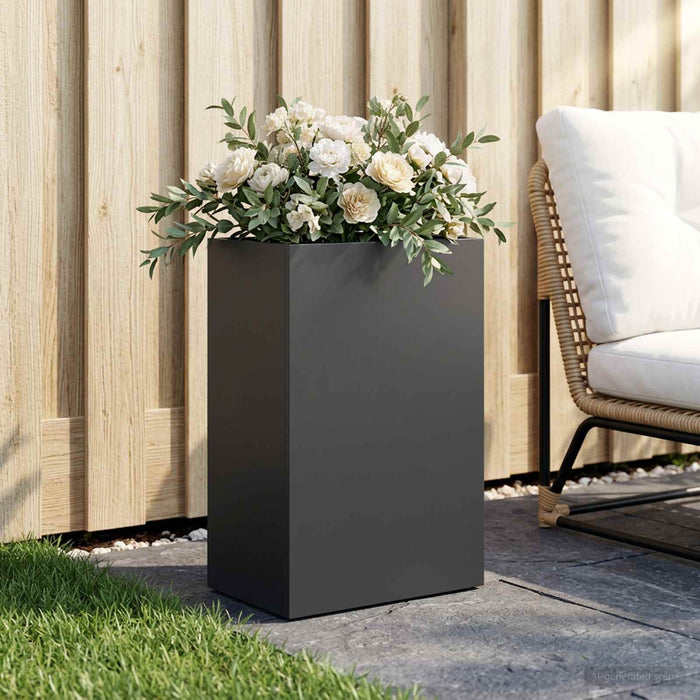 Vază pentru Grădină Negru 50 x 30 x 75 cm Oțel laminat la rece - WALTI WALTI