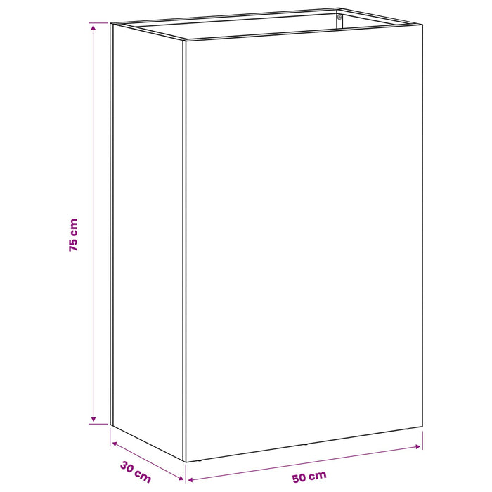 Vază pentru Grădină Antracit 50 x 30 x 75 cm - WALTI WALTI