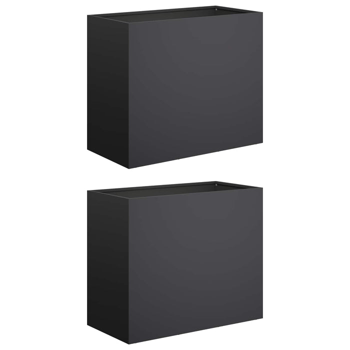 Vază pentru Grădină 2 buc. Negru 60 x 30 x 40 cm - WALTI WALTI
