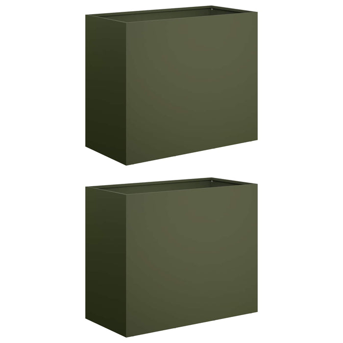 Vază pentru Grădină 2 buc. Verde măsliniu 60 x 30 x 50 cm - WALTI WALTI