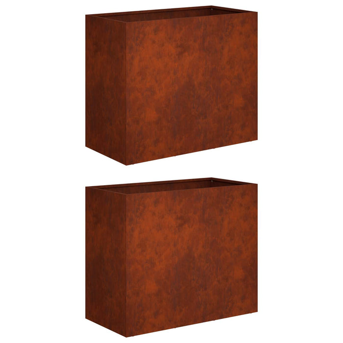 Vază pentru Grădină 2 buc. Ruginit 60 x 30 x 50 cm WALTI