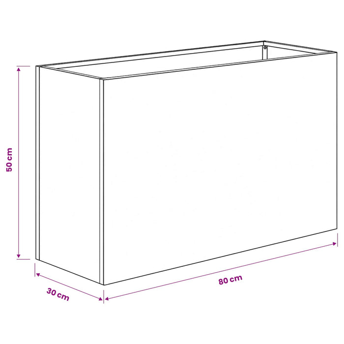 Vază pentru Grădină 2 buc. Antracit 80 x 30 x 50 cm - WALTI WALTI