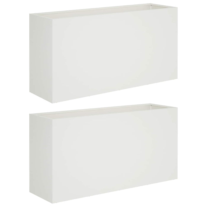 Vază pentru Grădină 2 buc. Alb 100 x 30 x 40 cm WALTI
