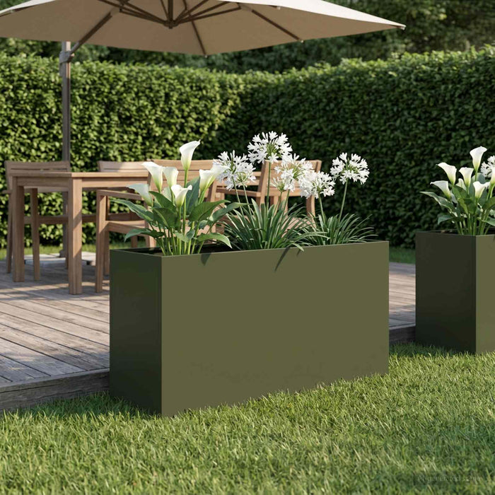 Vază pentru Grădină Verde măsliniu 100 x 30 x 40 cm WALTI