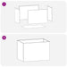 Vază pentru Grădină Alb 60 x 40 x 40 cm Oțel laminat la rece - WALTI WALTI