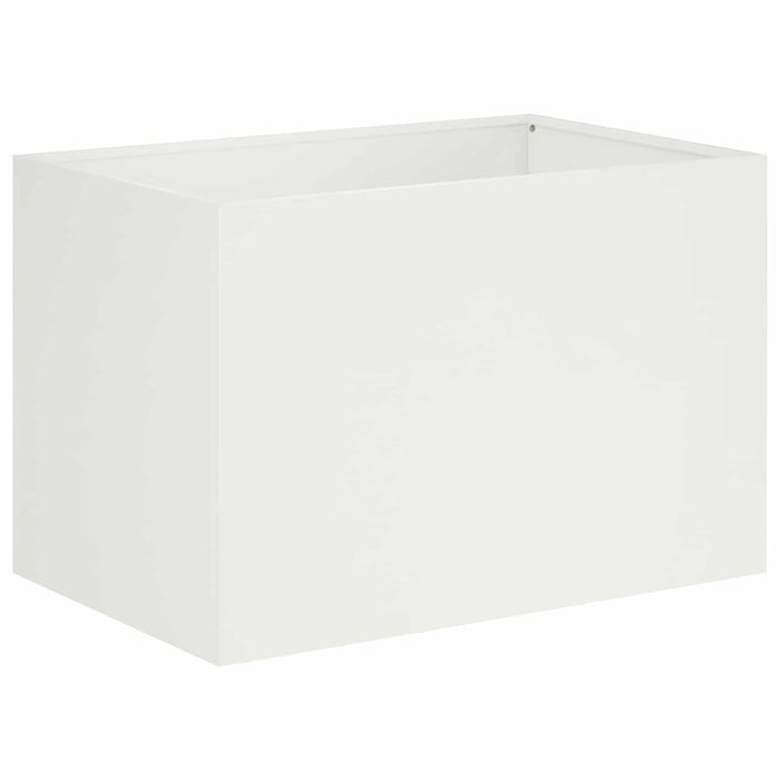 Vază pentru Grădină Alb 60 x 40 x 40 cm Oțel laminat la rece - WALTI WALTI
