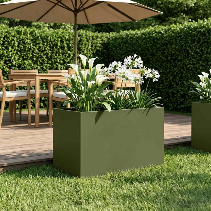 Vază pentru Grădină Verde măsliniu 60 x 40 x 40 cm WALTI