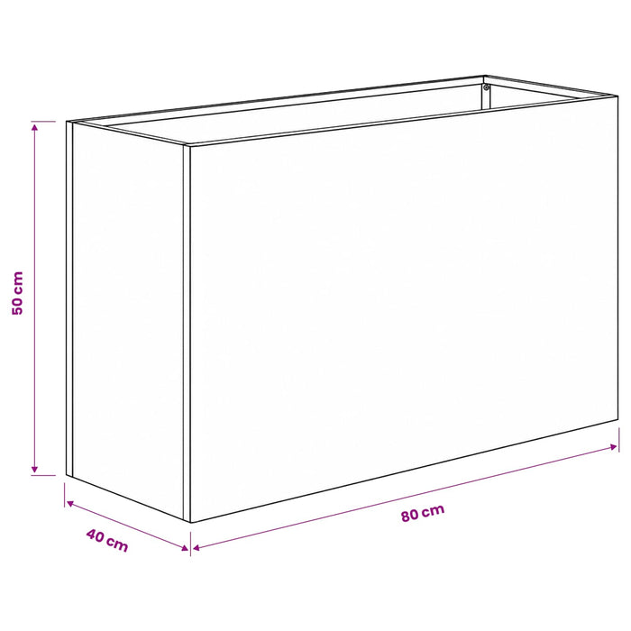 Vază pentru Grădină Antracit 80 x 40 x 50 cm - WALTI WALTI