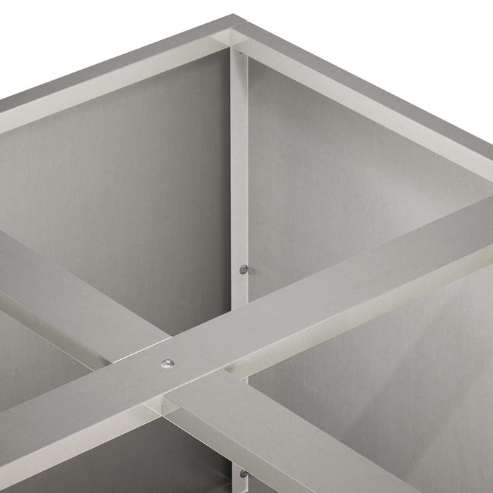 Vază pentru Grădină Argintiu 100 x 100 x 20 cm Oţel inoxidabil WALTI