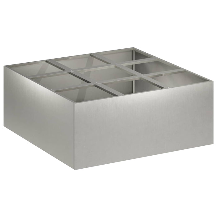 Vază pentru Grădină Argintiu 100 x 100 x 20 cm Oţel inoxidabil WALTI