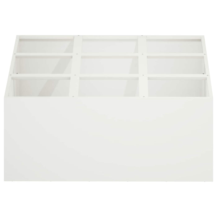 Vază pentru Grădină Alb 100 x 100 x 30 cm Oțel laminat la rece WALTI