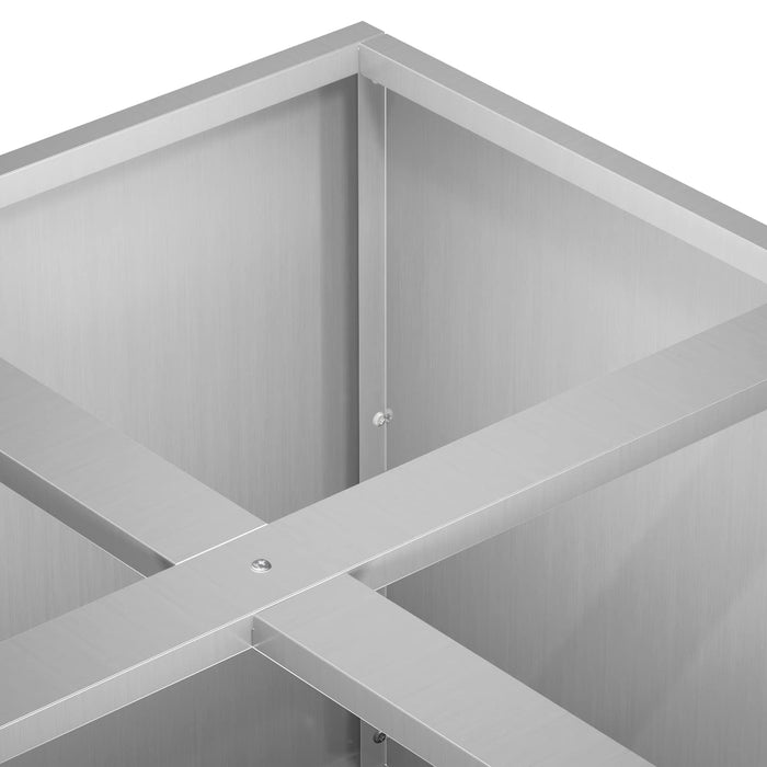 Vază pentru Grădină Argintiu 100 x 100 x 30 cm Oțel Galvanizat WALTI