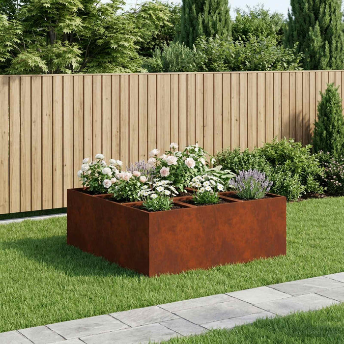 Vază pentru Grădină Ruginit 100 x 100 x 30 cm WALTI