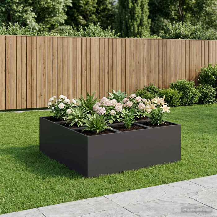 Vază pentru Grădină Negru 100 x 100 x 40 cm - WALTI WALTI