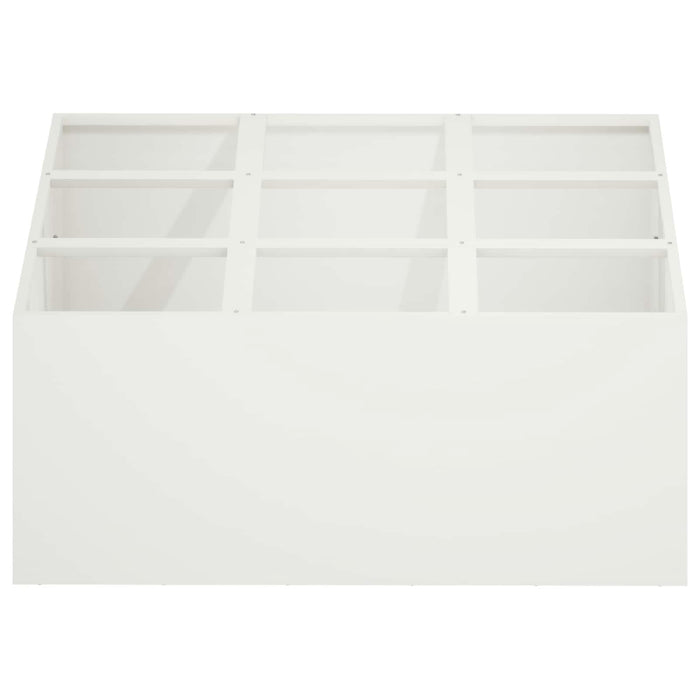 Vază pentru Grădină Alb 100 x 100 x 40 cm Oțel laminat la rece WALTI