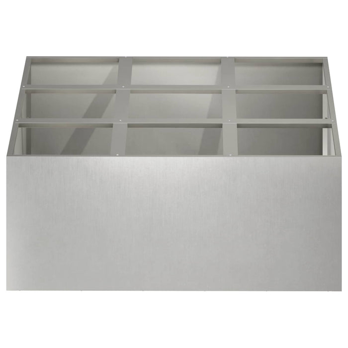 Vază pentru Grădină Argintiu 100 x 100 x 40 cm Oţel inoxidabil WALTI