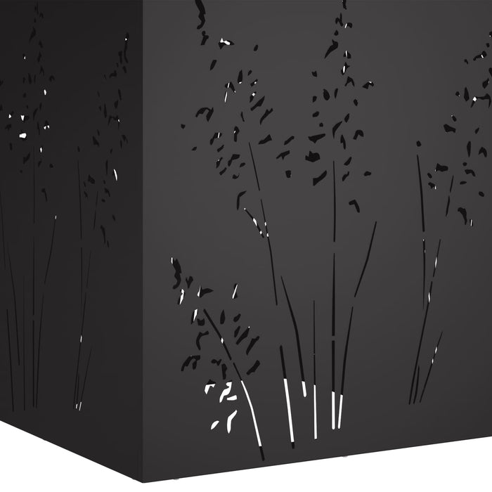 Vază pentru Grădină Negru 50 x 50 x 75 cm Oțel laminat la rece WALTI