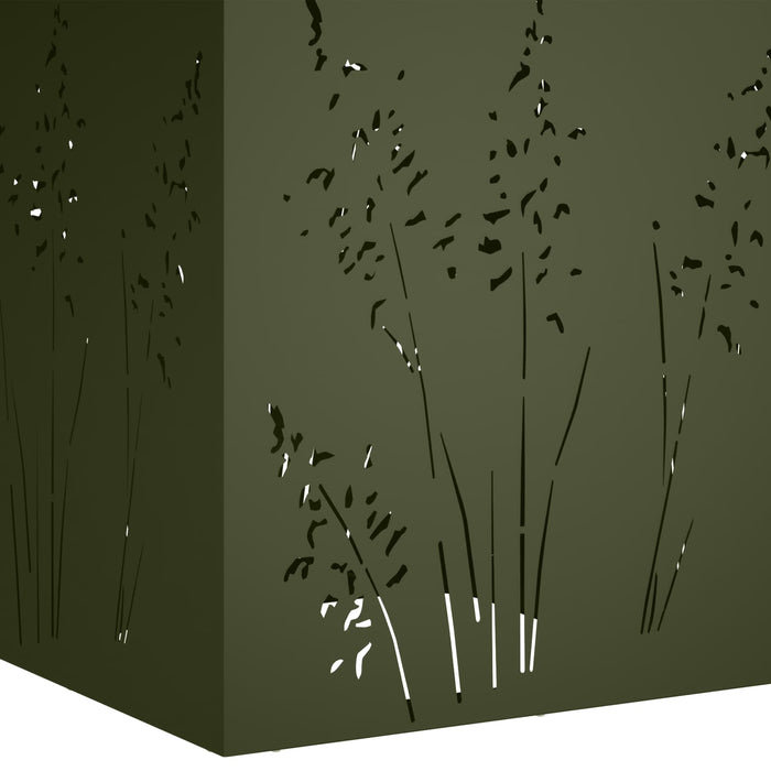 Vază pentru Grădină 2 buc. Verde măsliniu 50 x 50 x 75 cm WALTI