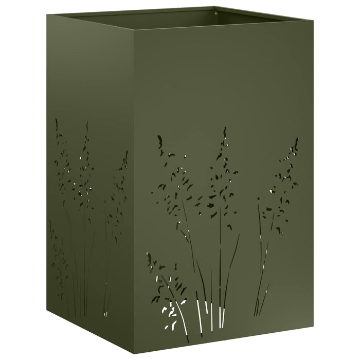 Vază pentru Grădină 2 buc. Verde măsliniu 50 x 50 x 75 cm WALTI