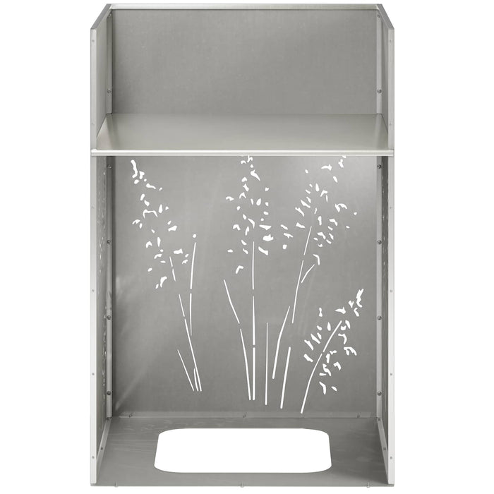 Vază pentru Grădină Argintiu 50 x 50 x 75 cm Oţel inoxidabil WALTI