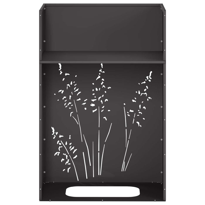 Vază pentru Grădină Negru 50 x 30 x 75 cm Oțel laminat la rece WALTI