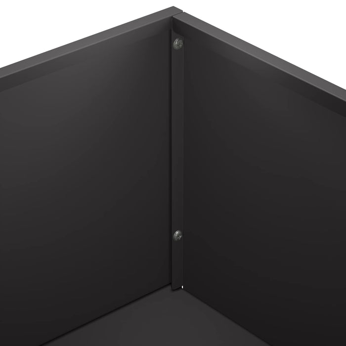 Vază pentru Grădină 2 buc. Negru 50 x 30 x 75 cm WALTI