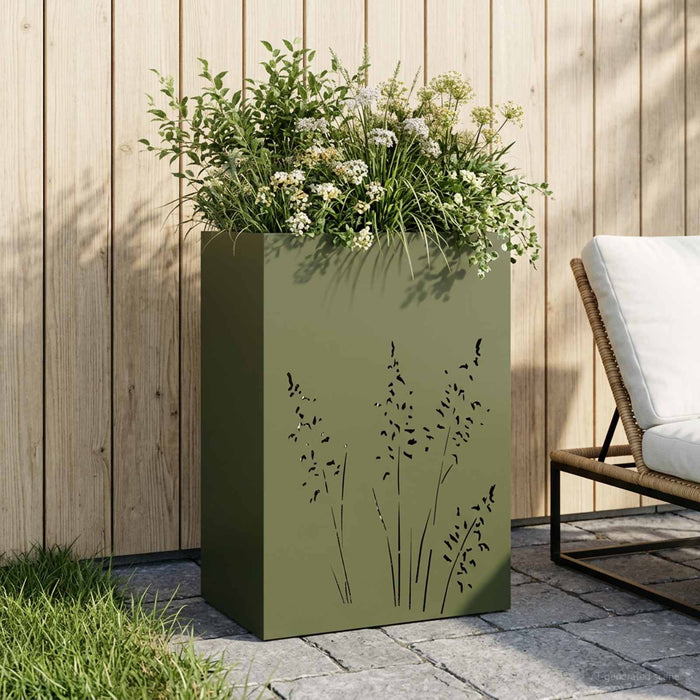 Vază pentru Grădină Verde măsliniu 50 x 30 x 75 cm WALTI