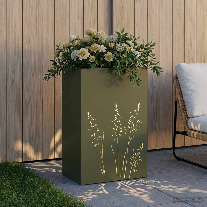 Vază pentru Grădină Verde măsliniu 50 x 30 x 75 cm WALTI