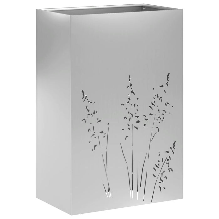 Vază pentru Grădină Argintiu 50 x 30 x 75 cm Oțel Galvanizat WALTI