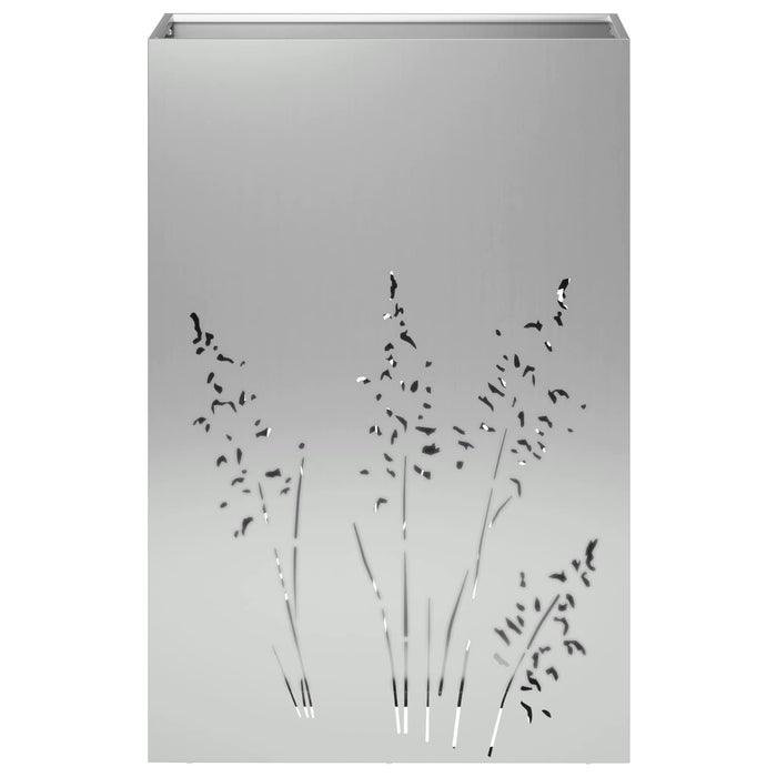 Vază pentru Grădină Argintiu 50 x 30 x 75 cm Oțel Galvanizat WALTI