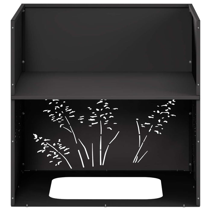 Vază pentru Grădină Negru 50 x 50 x 49 cm Oțel laminat la rece WALTI