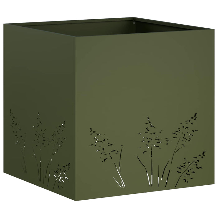 Vază pentru Grădină 2 buc. Verde măsliniu 50 x 50 x 49 cm WALTI