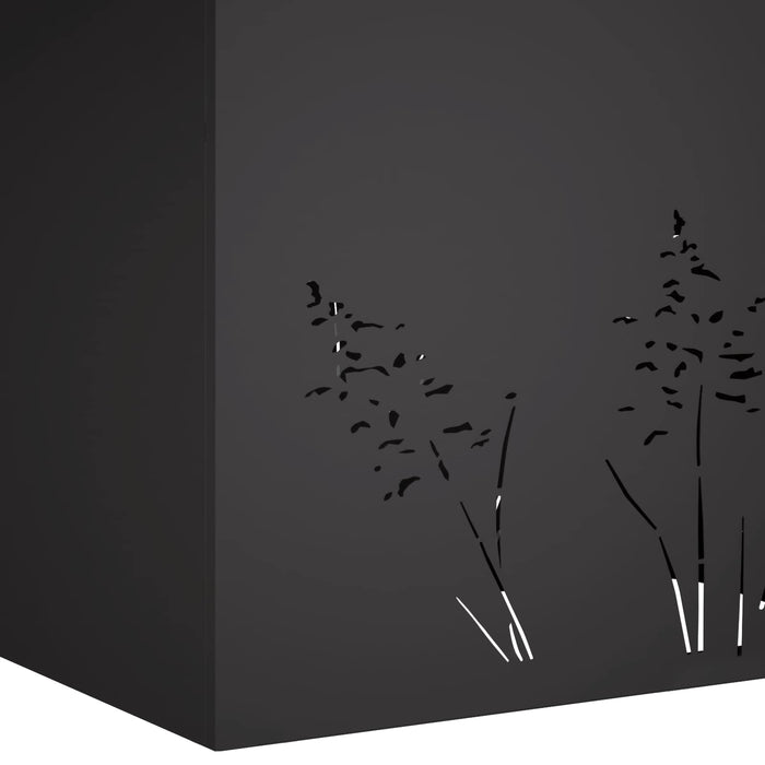 Vază pentru Grădină Negru 50 x 30 x 49 cm Oțel laminat la rece WALTI