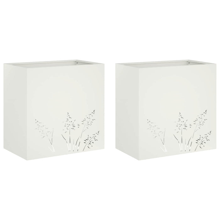 Vază pentru Grădină 2 buc. Alb 50 x 30 x 49 cm WALTI