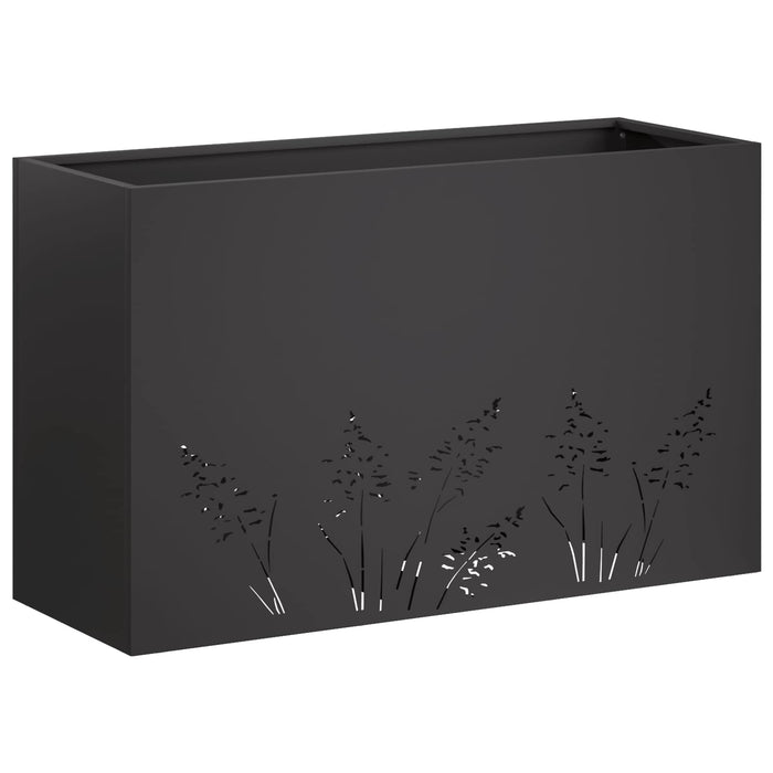 Vază pentru Grădină Negru 80 x 20 x 49 cm Oțel laminat la rece - WALTI WALTI