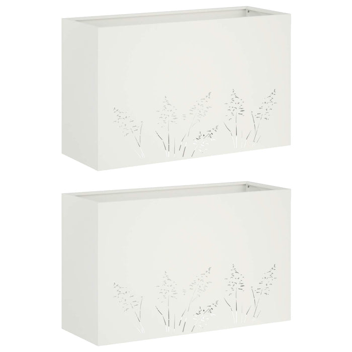 Vază pentru Grădină 2 buc. Alb 80 x 20 x 49 cm - WALTI WALTI