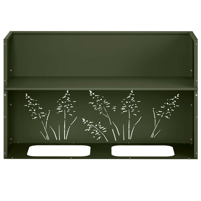 Vază pentru Grădină 2 buc. Verde măsliniu 80 x 20 x 49 cm WALTI