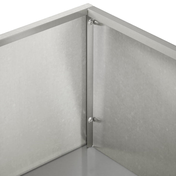 Vază pentru Grădină Argintiu 80 x 20 x 49 cm Oţel inoxidabil WALTI