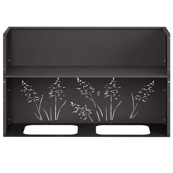Vază pentru Grădină Negru 80 x 30 x 49 cm Oțel laminat la rece - WALTI WALTI