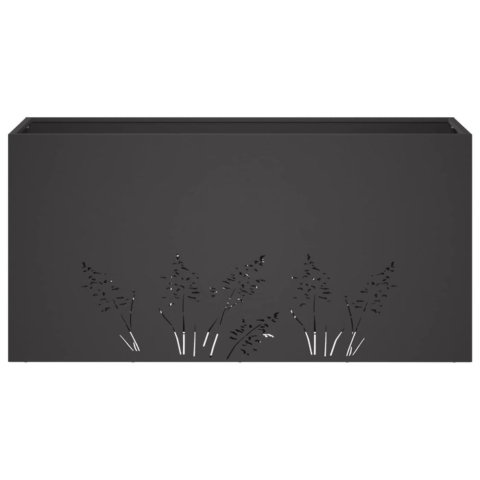 Vază pentru Grădină Negru 100 x 30 x 49 cm Oțel laminat la rece - WALTI WALTI