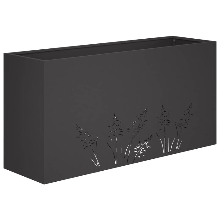 Vază pentru Grădină 2 buc. Negru 100 x 30 x 49 cm - WALTI WALTI