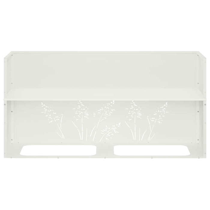 Vază pentru Grădină Alb 100 x 30 x 49 cm Oțel laminat la rece - WALTI WALTI