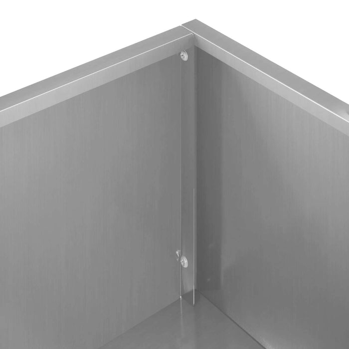 Vază pentru Grădină 2 buc. Argintiu 100 x 30 x 49 cm WALTI