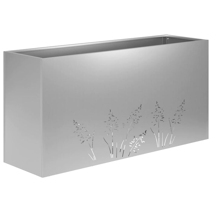 Vază pentru Grădină 2 buc. Argintiu 100 x 30 x 49 cm WALTI