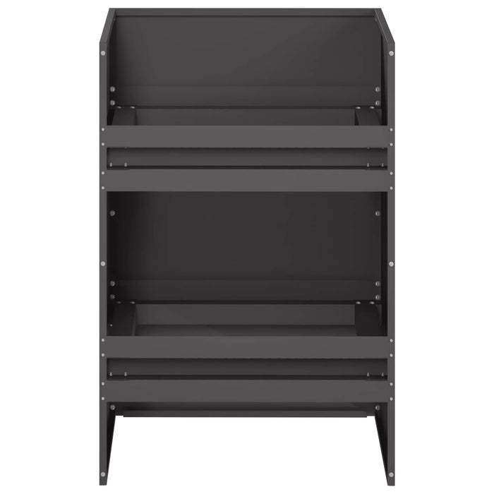 Vază pentru Grădină Negru 40 x 40 x 60 cm Oțel laminat la rece - WALTI WALTI