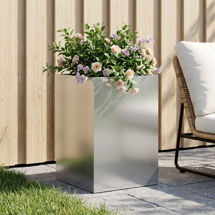 Vază pentru Grădină Argintiu 40 x 40 x 60 cm Oțel Galvanizat - WALTI WALTI